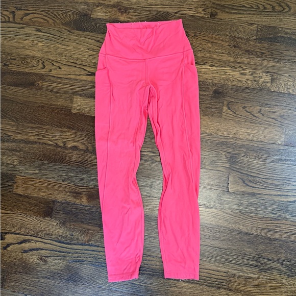 Vibrant Pink High-Waisted Leggings - Picture 1 of 3